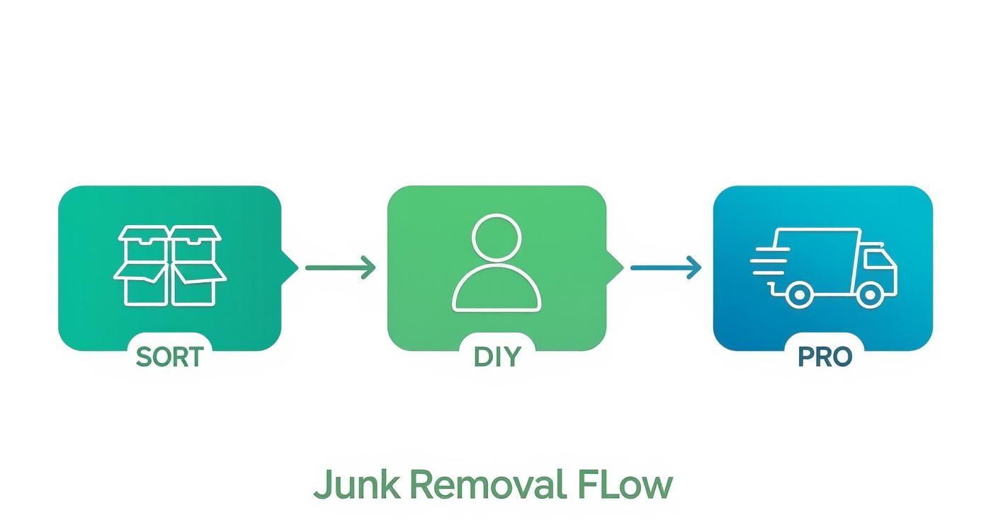 Infographic about get rid of junk