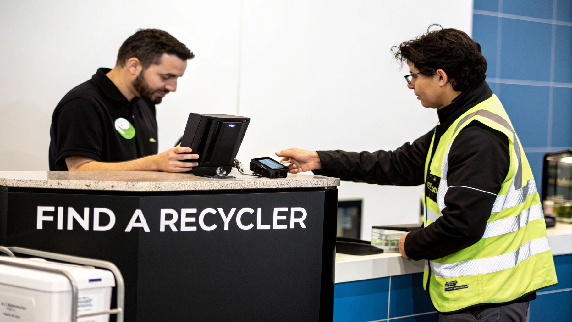 A collection of sorted electronic waste ready for responsible recycling.