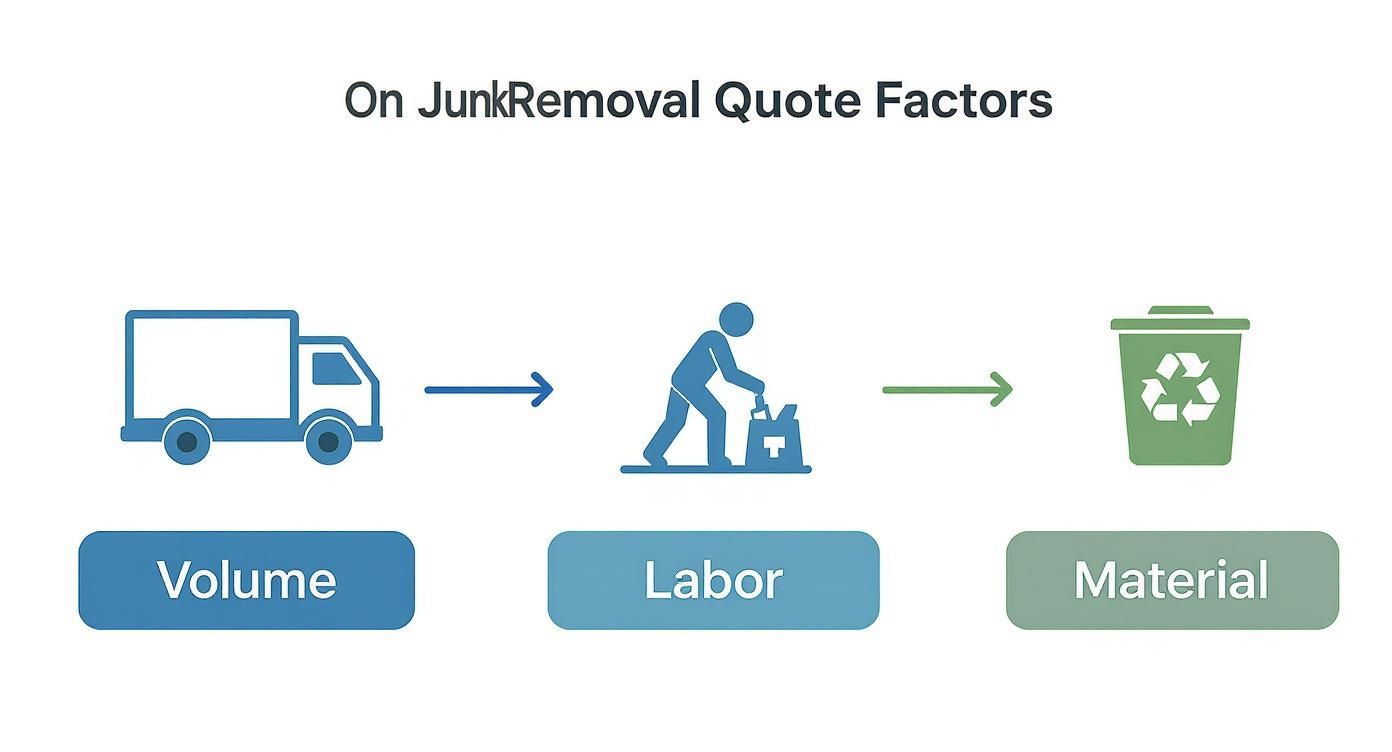 Infographic about junk removal pricing near me