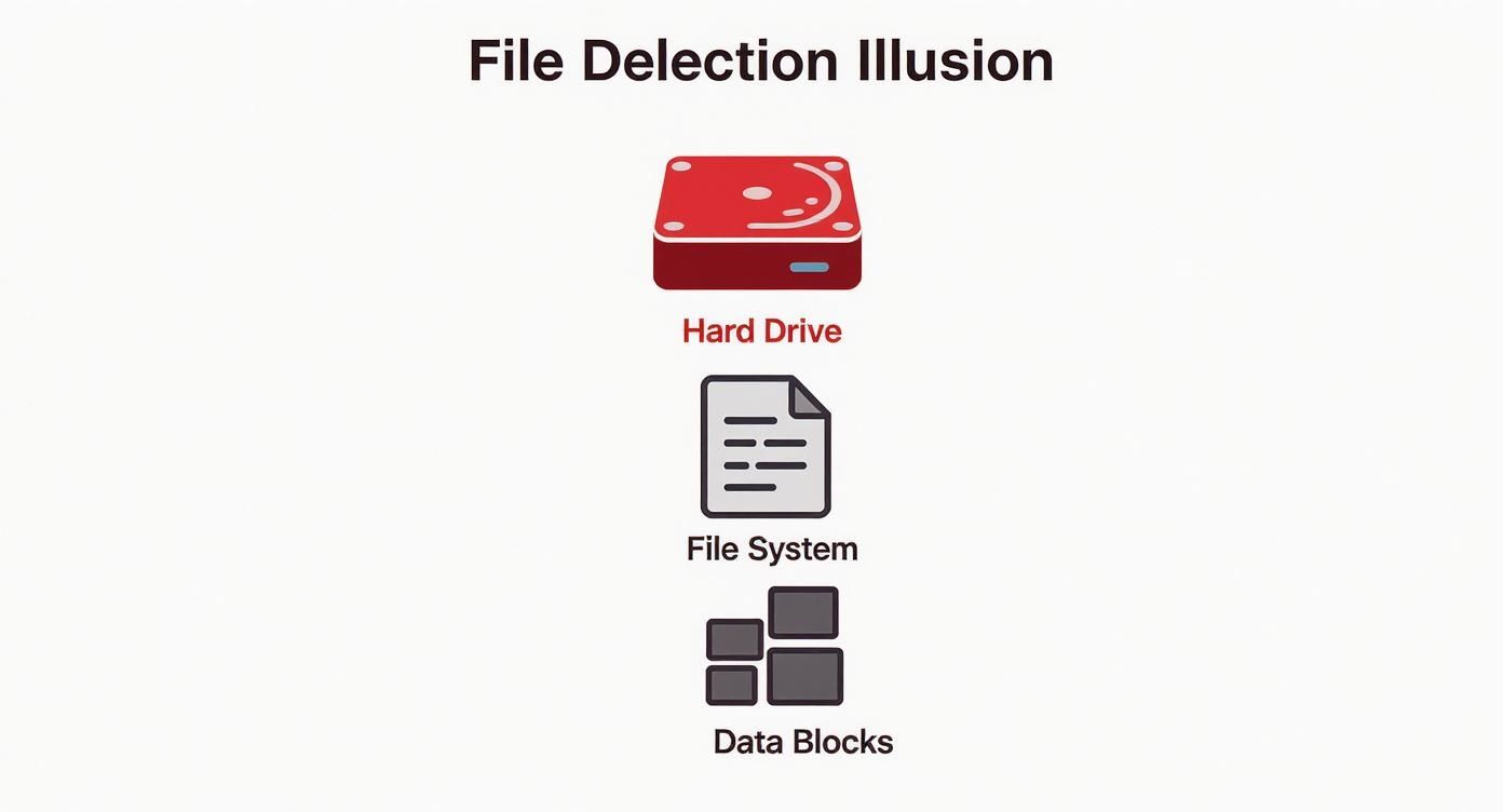Infographic about hard disk drive destruction