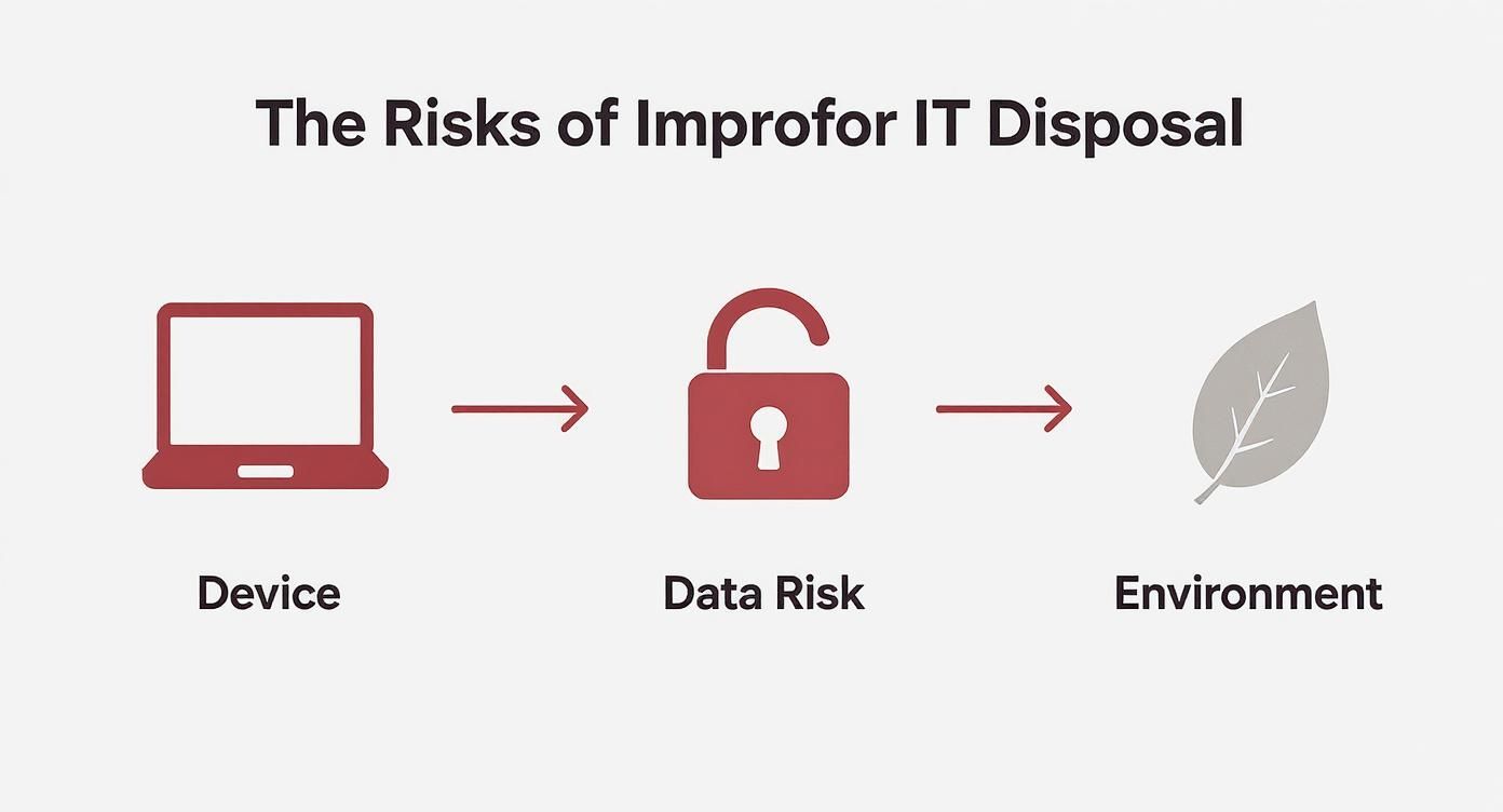 Infographic about it equipment recycling near me