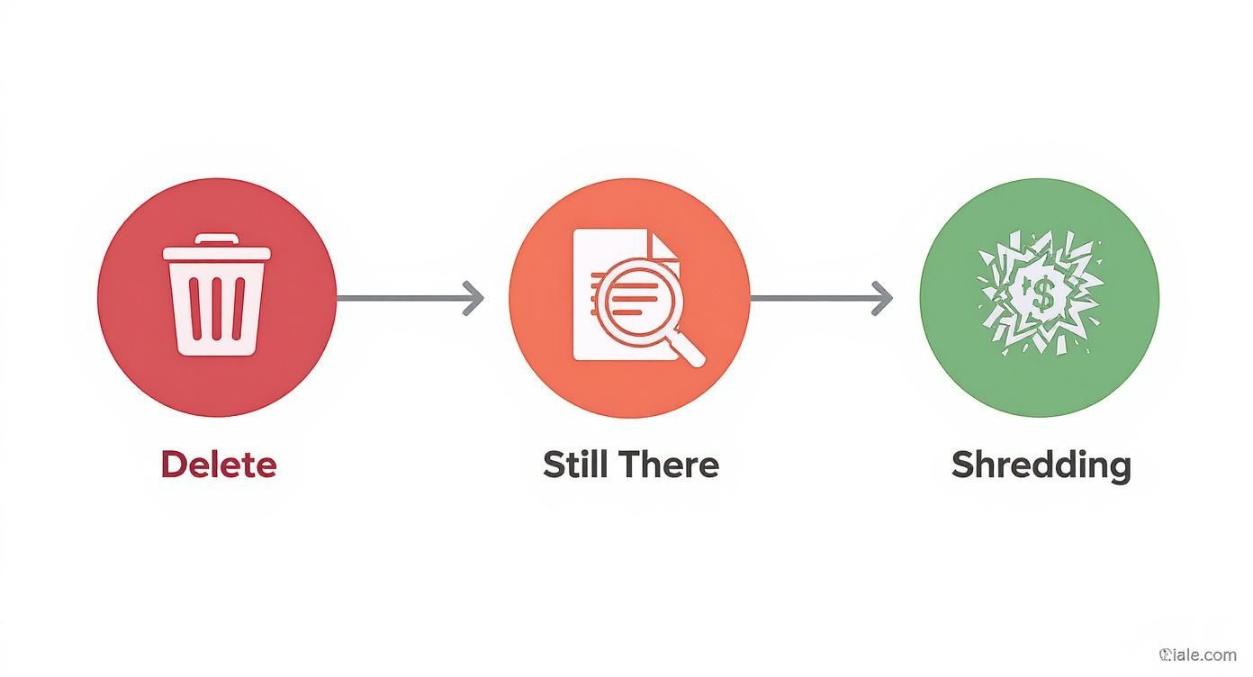 Infographic about hard drive destruction service