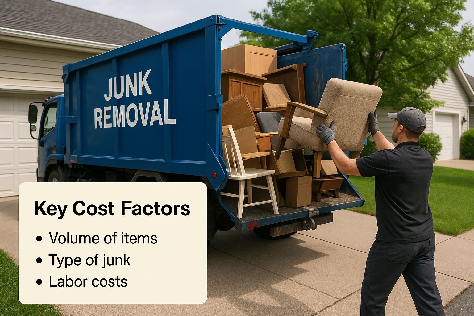 Infographic about junk removal pricing guide