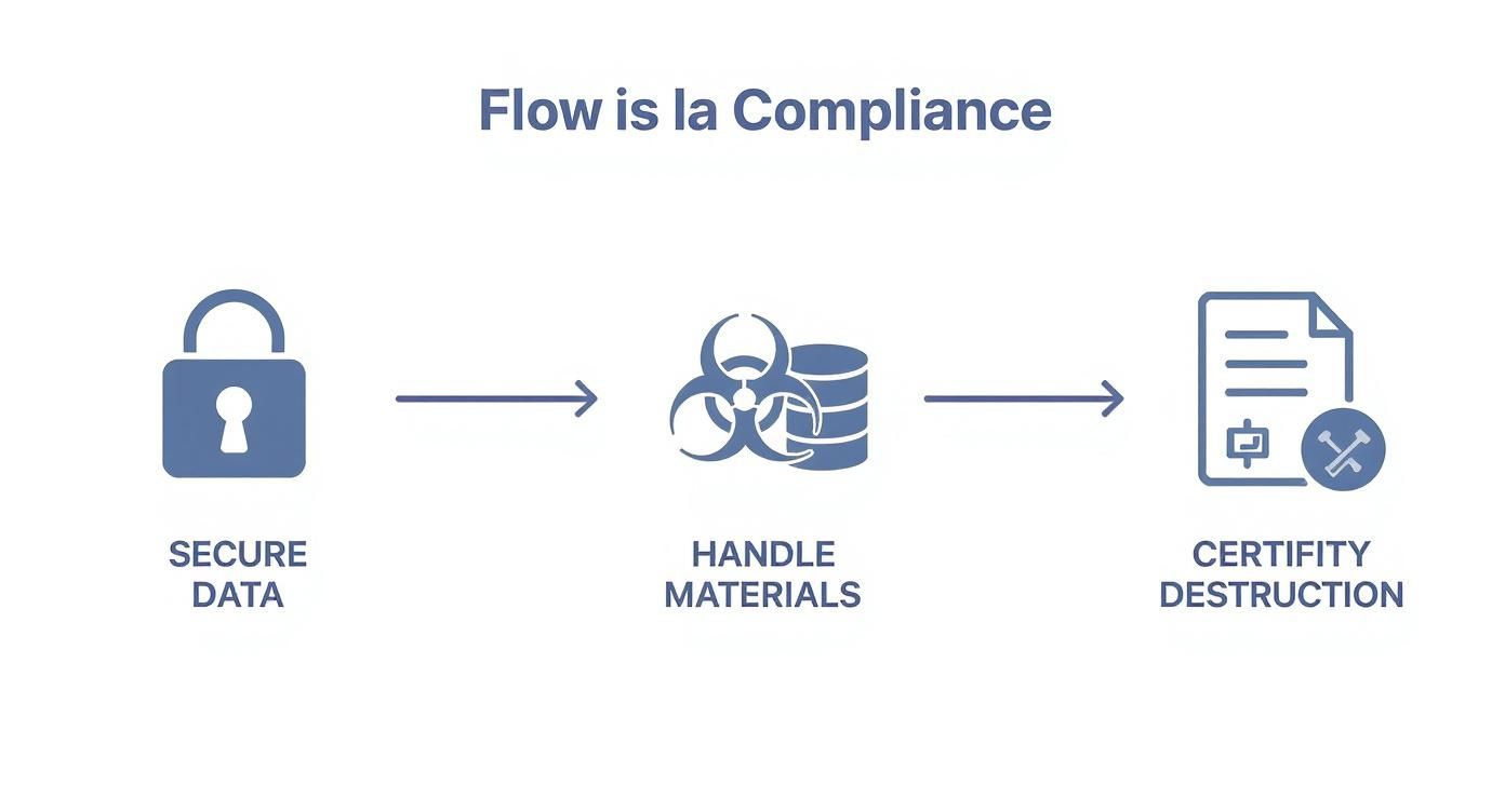 Infographic about medical equipment recycling program