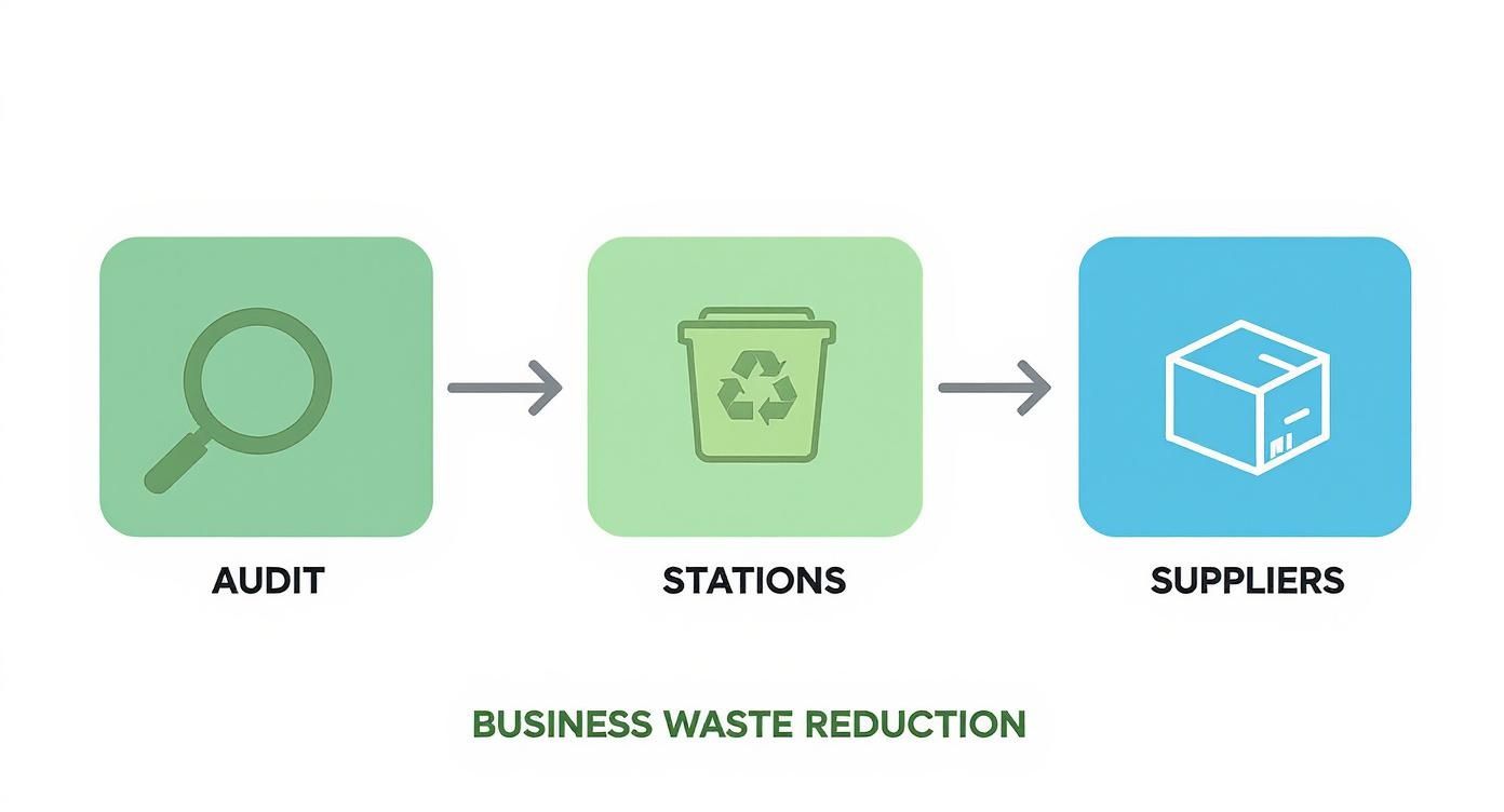 Infographic about how to reduce landfill waste