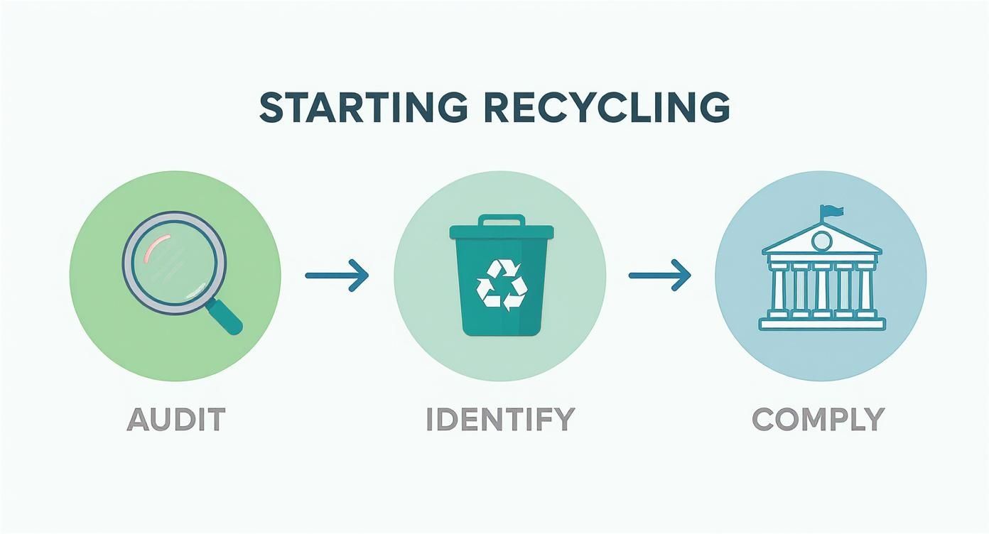 Infographic about recycling in marietta