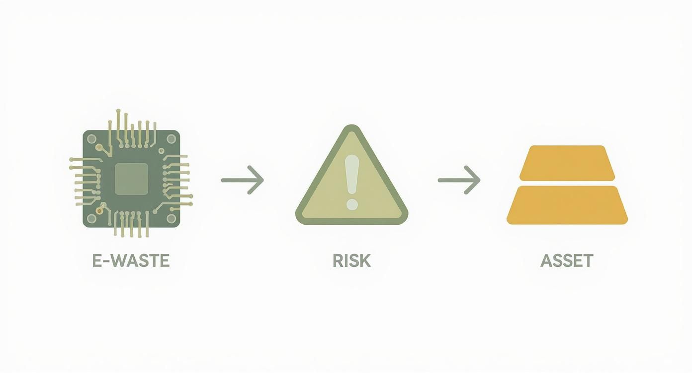 Infographic about recycling circuit boards