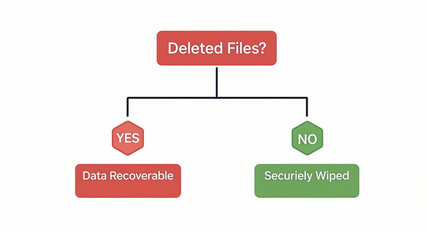 Infographic about how to wipe a hard drive completely