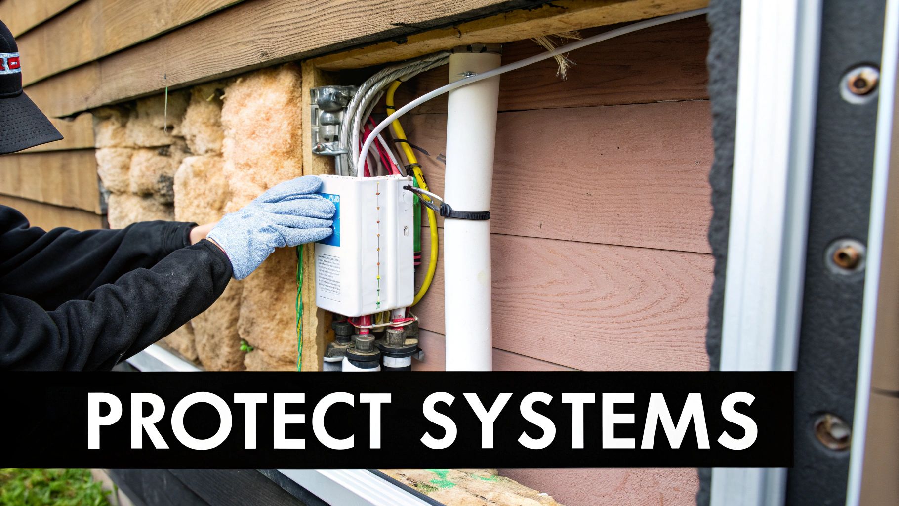 Circuit and insulation behind drywall