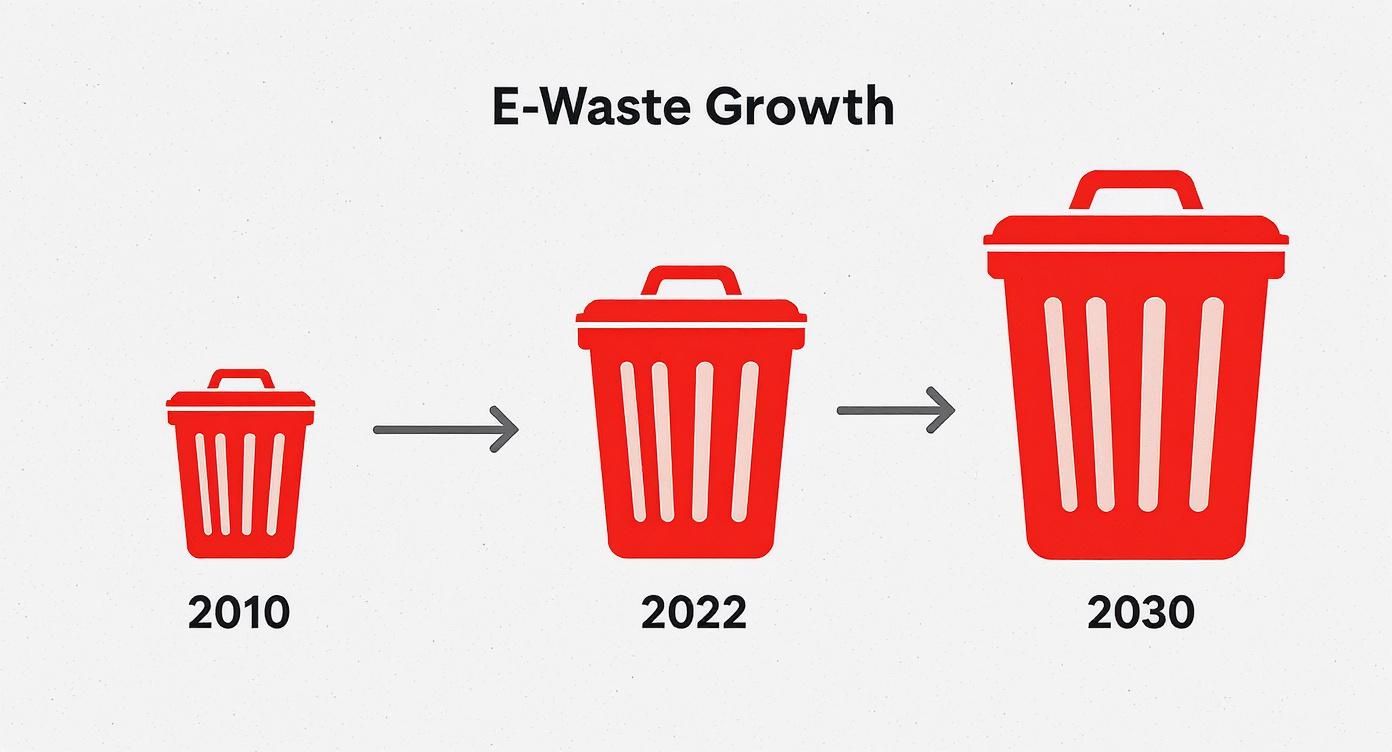 Infographic about environmental impact of electronic waste