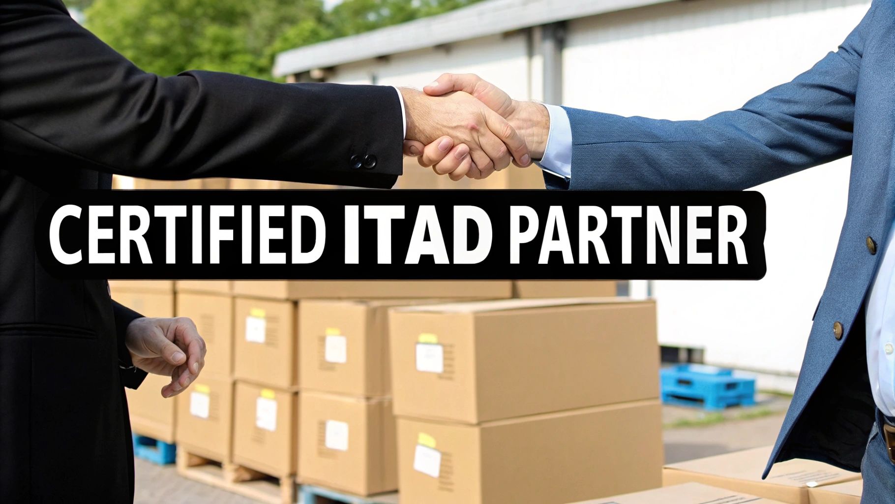 A team member from a social enterprise recycling company discussing IT asset disposition with a business client in a modern office setting.