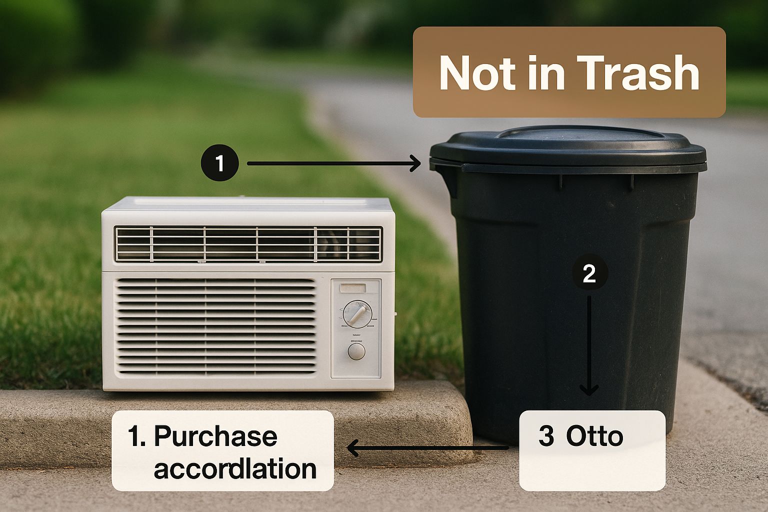 Infographic about recycle window air conditioner