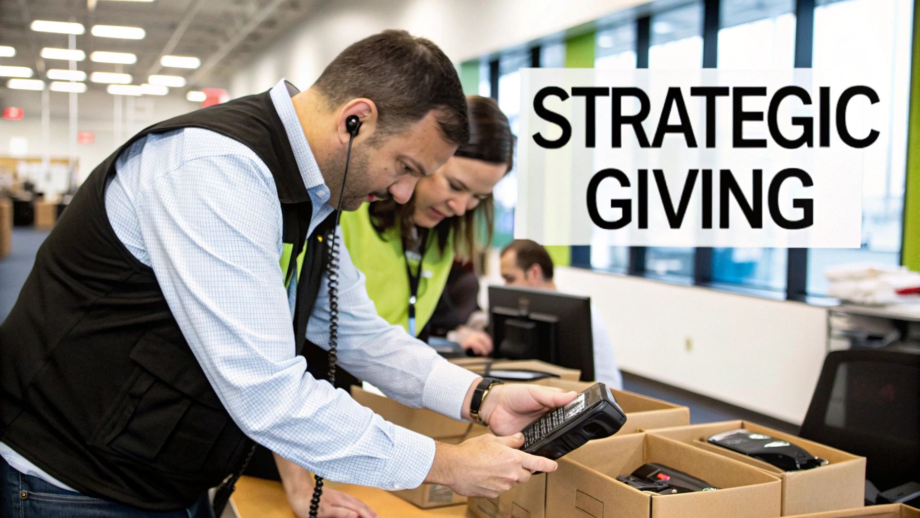 A collection of old cell phones ready for donation and recycling.