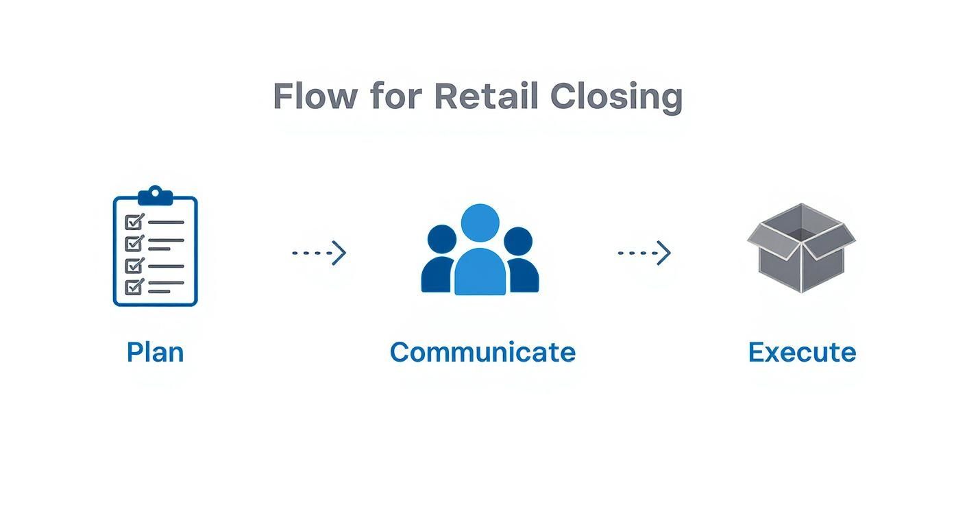 Infographic about retail store closing procedures