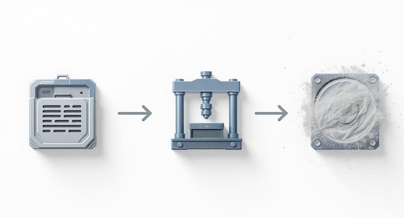 Infographic about old hard drive disposal