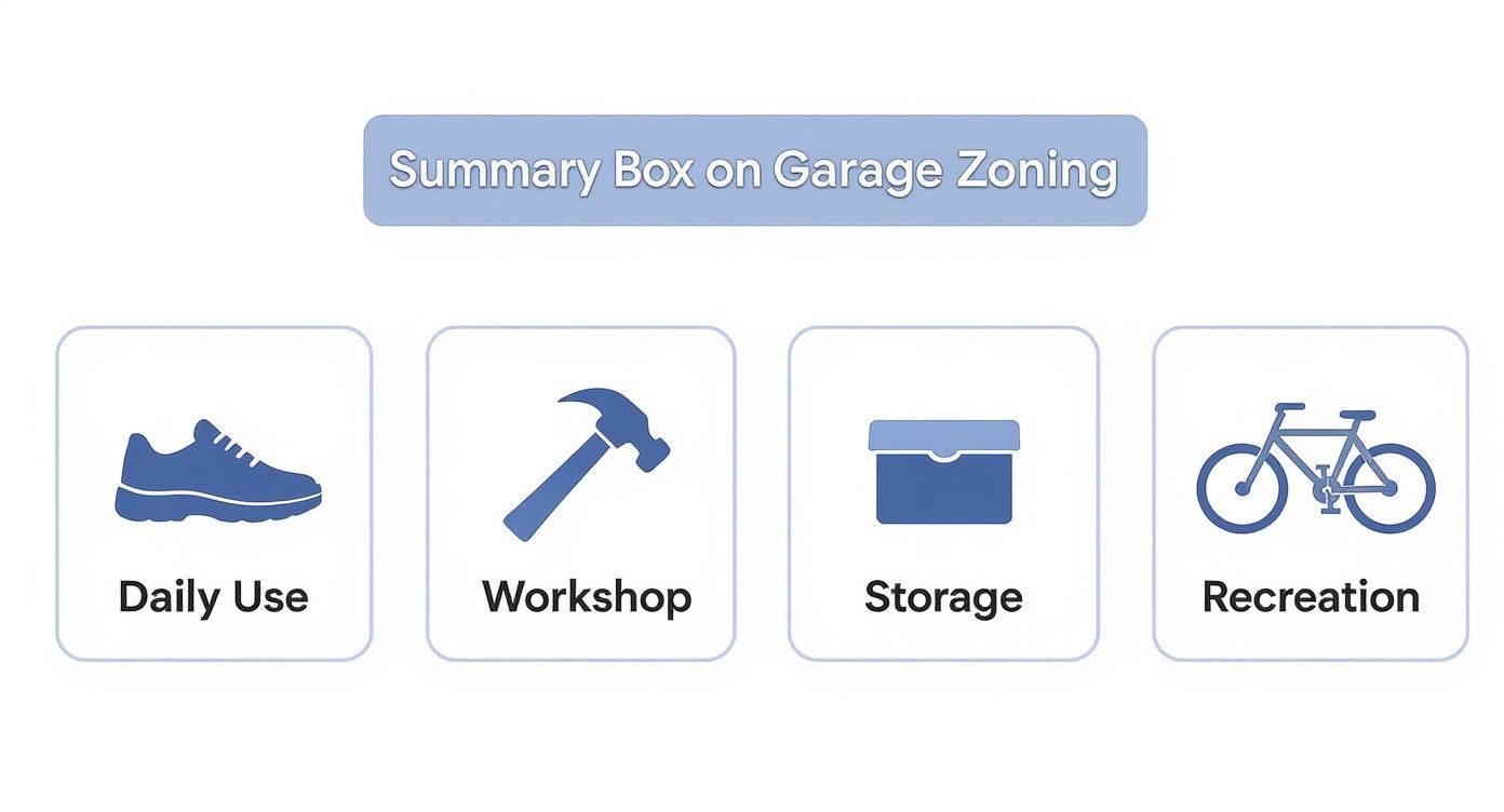 Infographic about best way to organize your garage