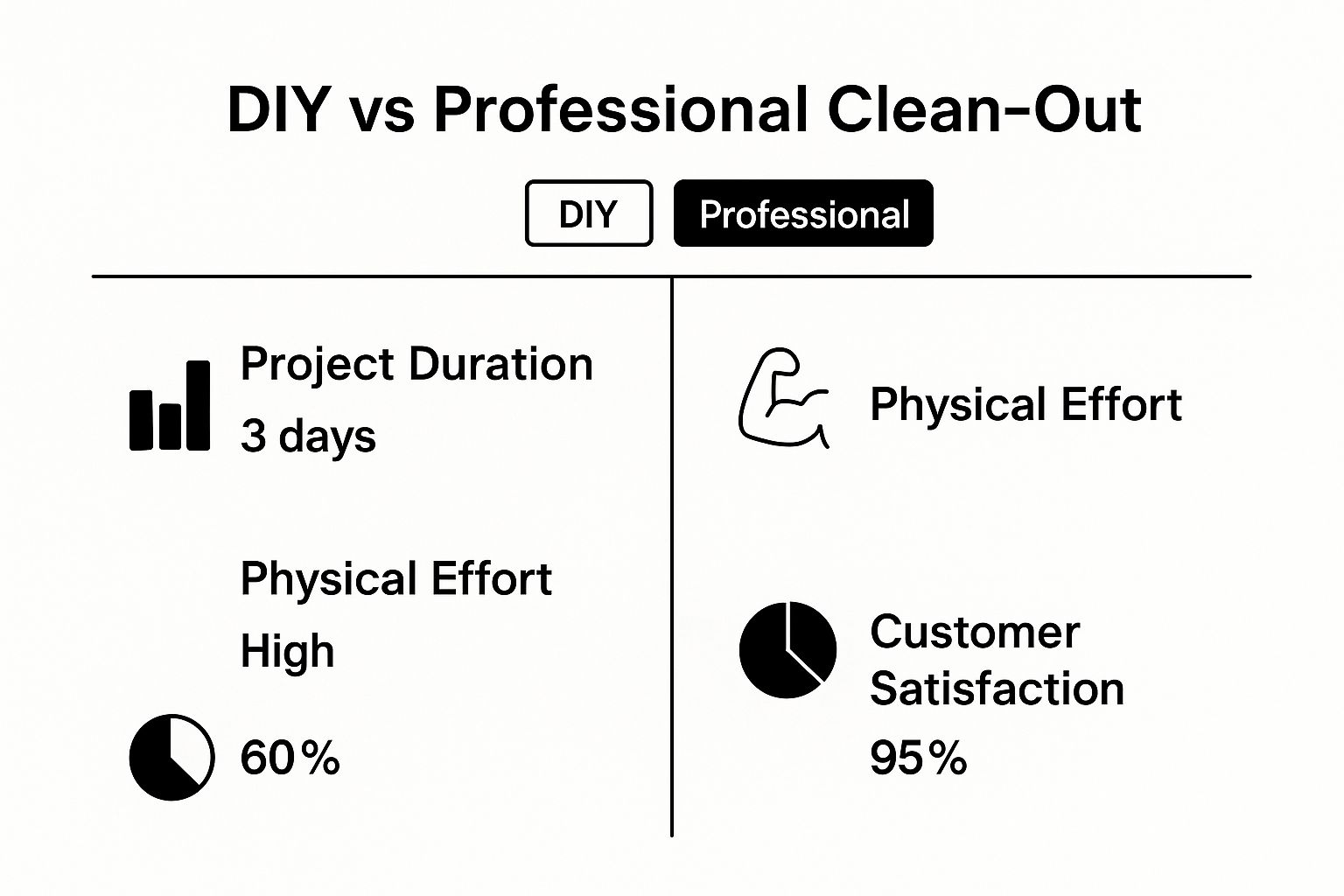 Infographic about clean out house services