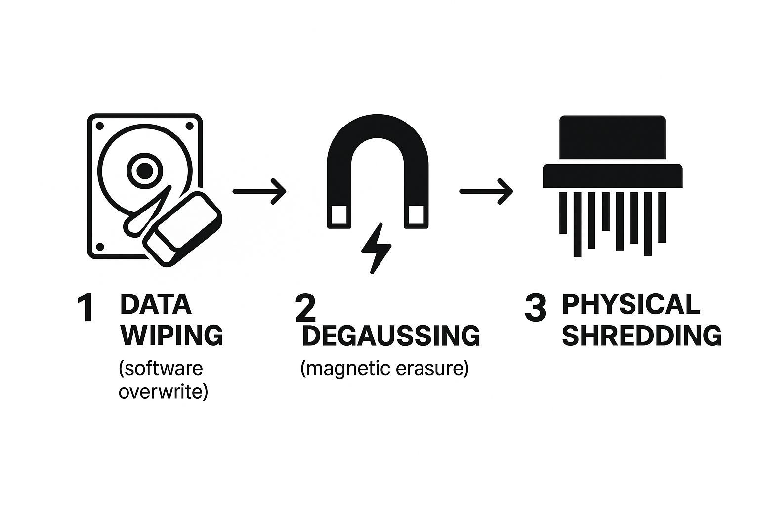 Infographic about data center equipment recycling