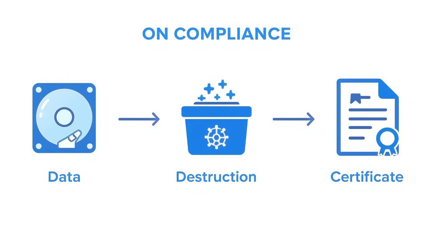 Infographic about certificate of destruction for hard drives