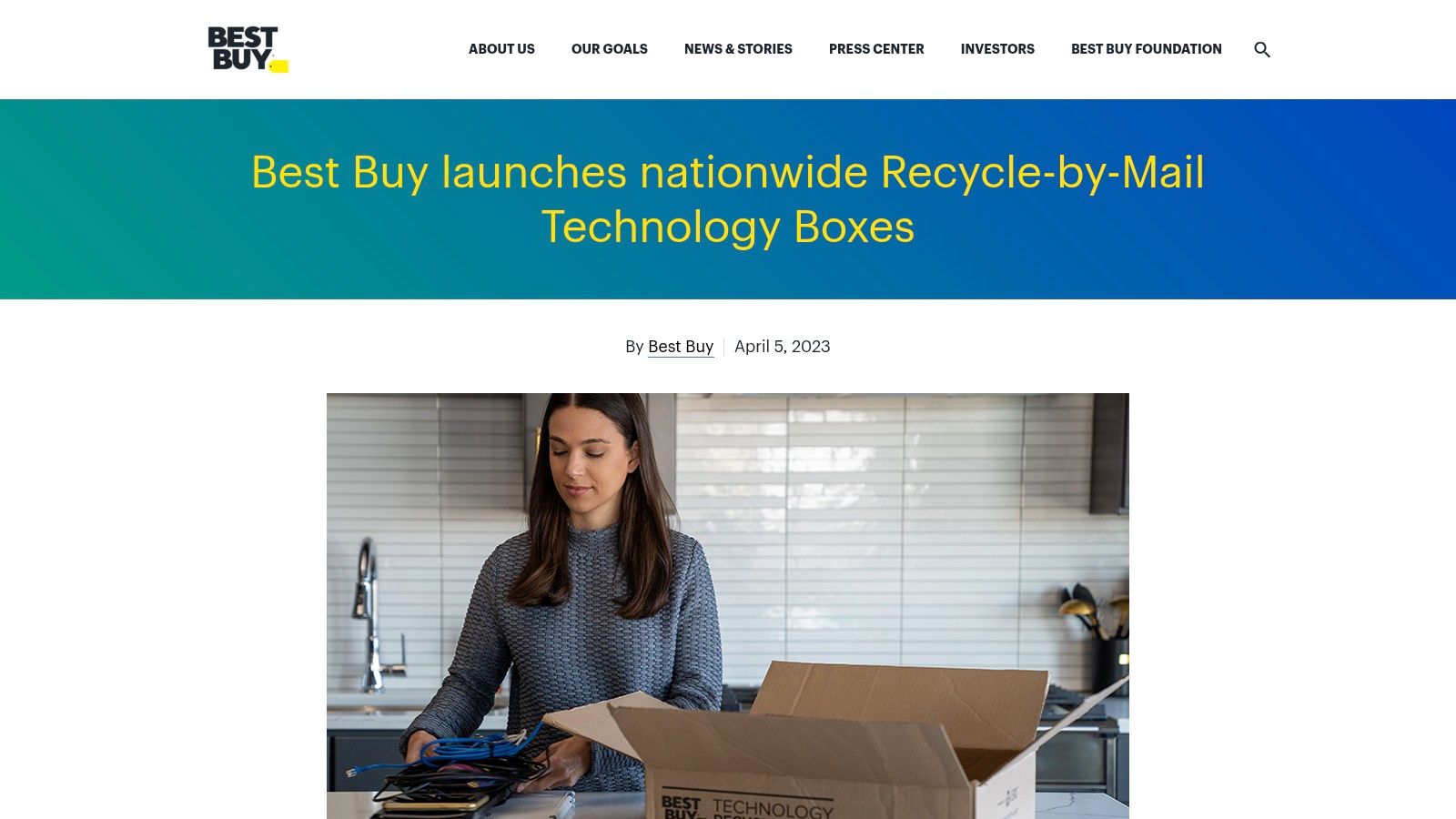 Best Buy &mdash; In‑store Recycling, Recycle‑by‑Mail, and Haul‑Away