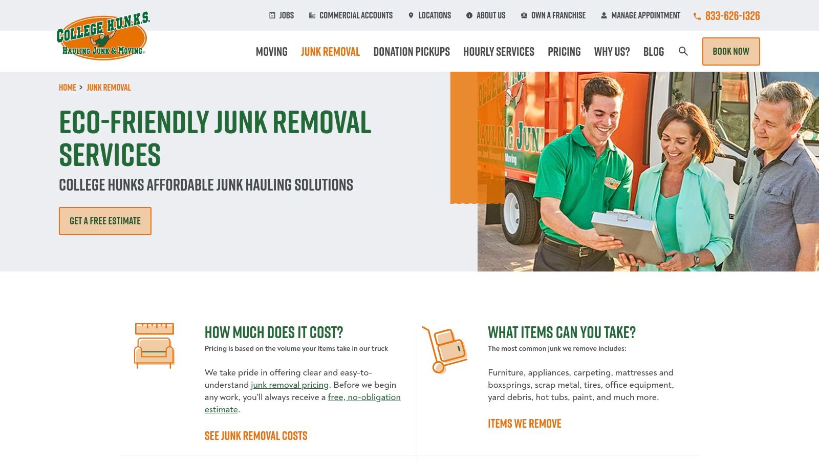 College HUNKS Hauling Junk & Moving