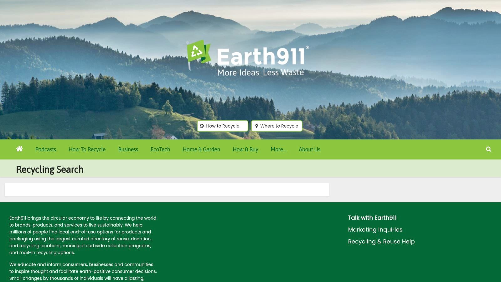 Earth911 — Recycling Locator