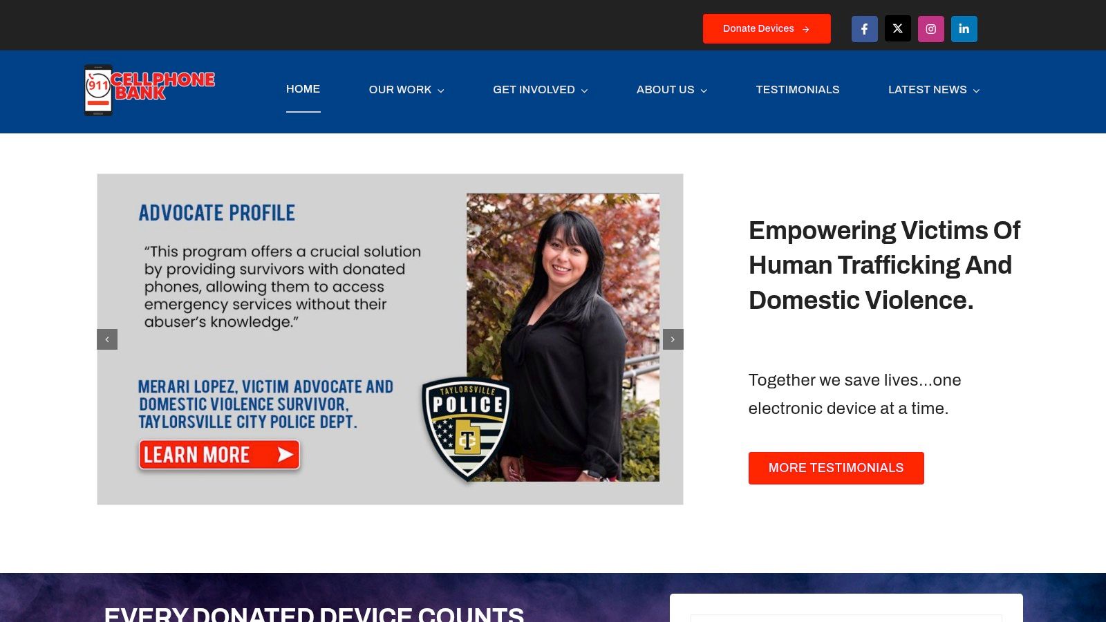 911 Cell Phone Bank (Charitable Recycling Foundation)