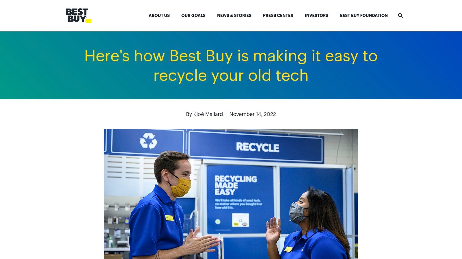 Best Buy – Electronics Recycling + Trade-In