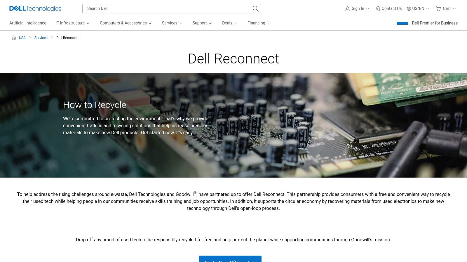 Dell Reconnect (with Goodwill) &mdash; Free Computer Equipment Drop‑off