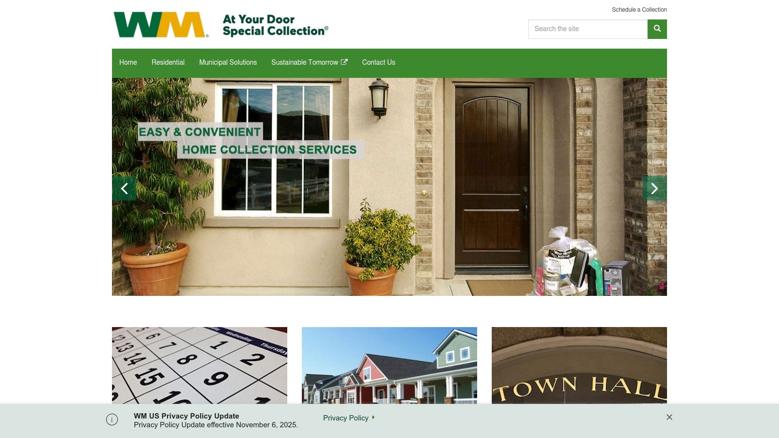 WM (Waste Management) – At Your Door Special Collection