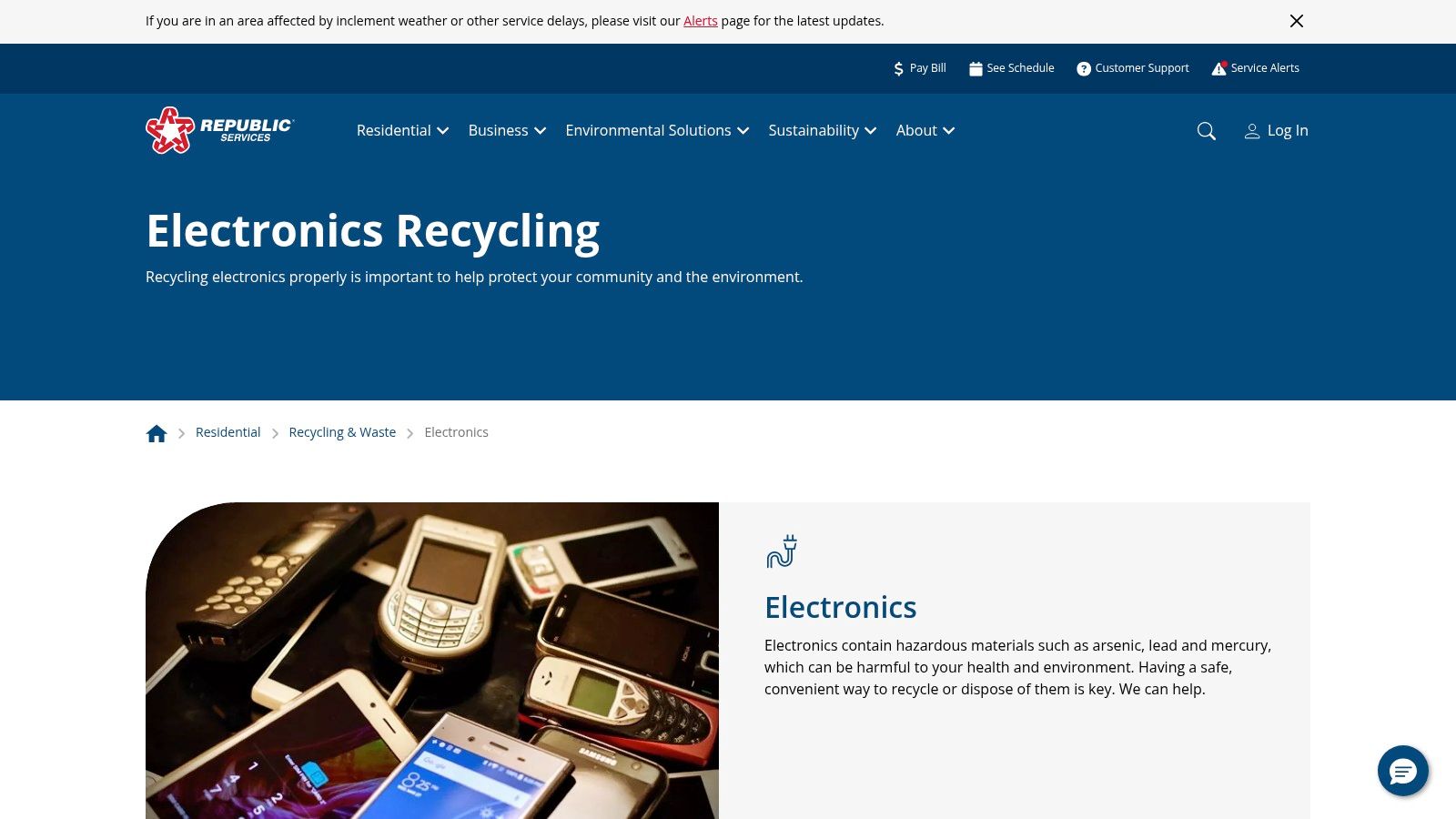 Republic Services – Electronics Recycling (Pack Back)