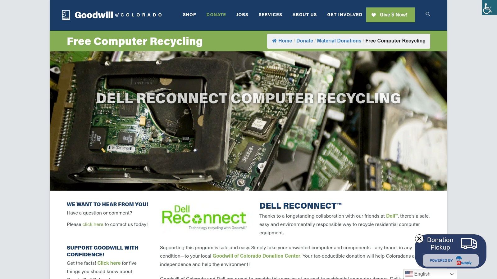 Goodwill of Colorado &ndash; Free Computer Recycling (Dell Reconnect)