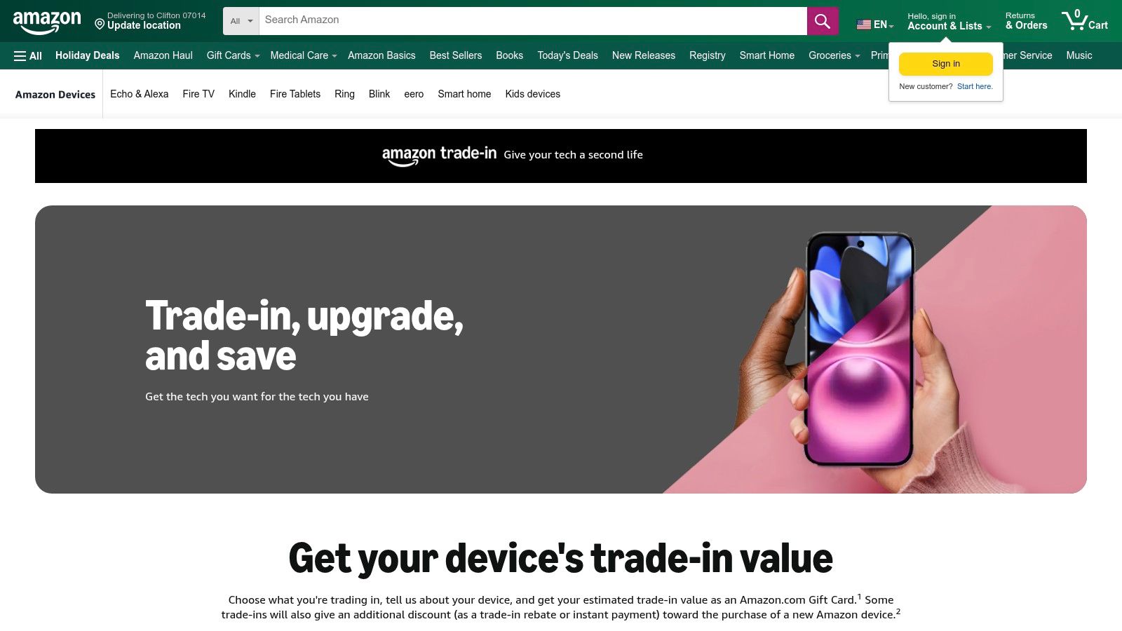 Amazon — Trade‑In (and Recycling)