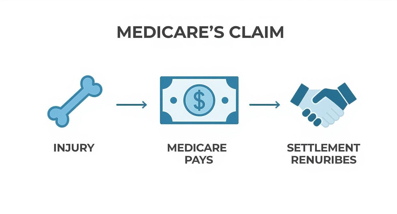 Infographic about how much will medicare take from my settlement
