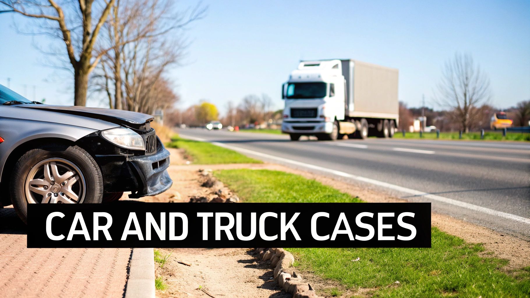 Two cars after a collision on an Atlanta road, illustrating an accident scene.