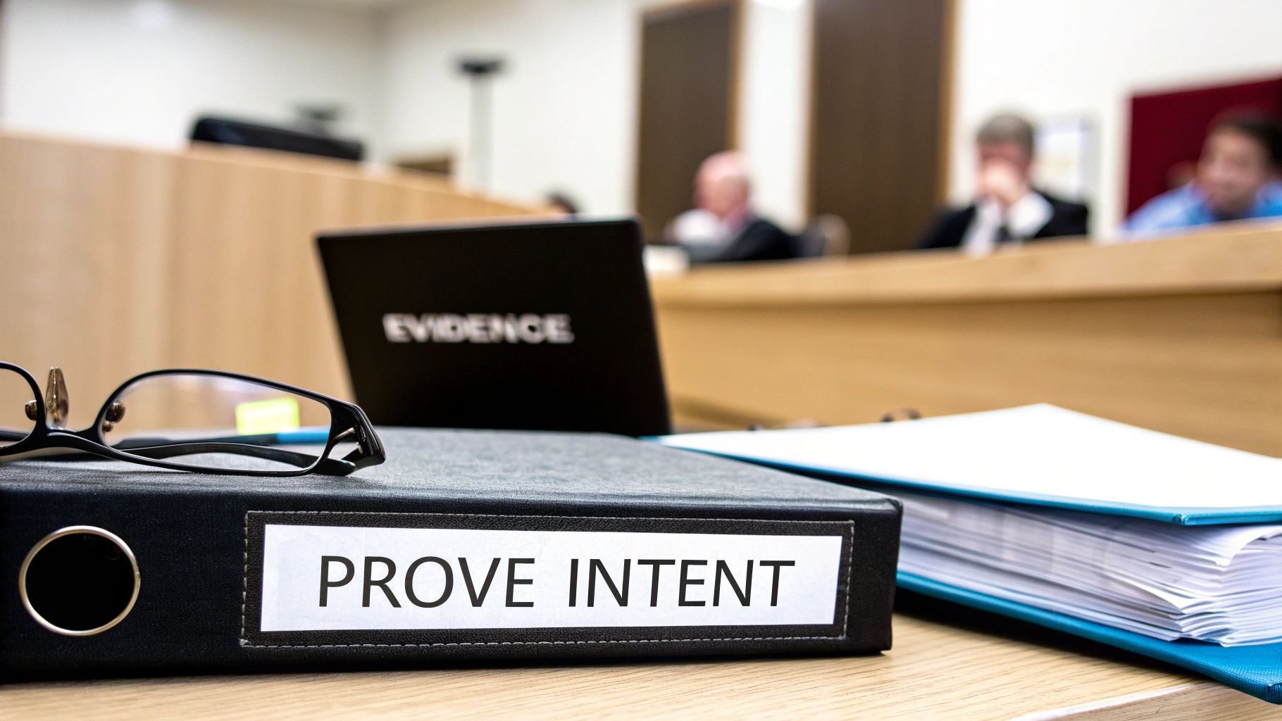 Evidence being reviewed for a legal case