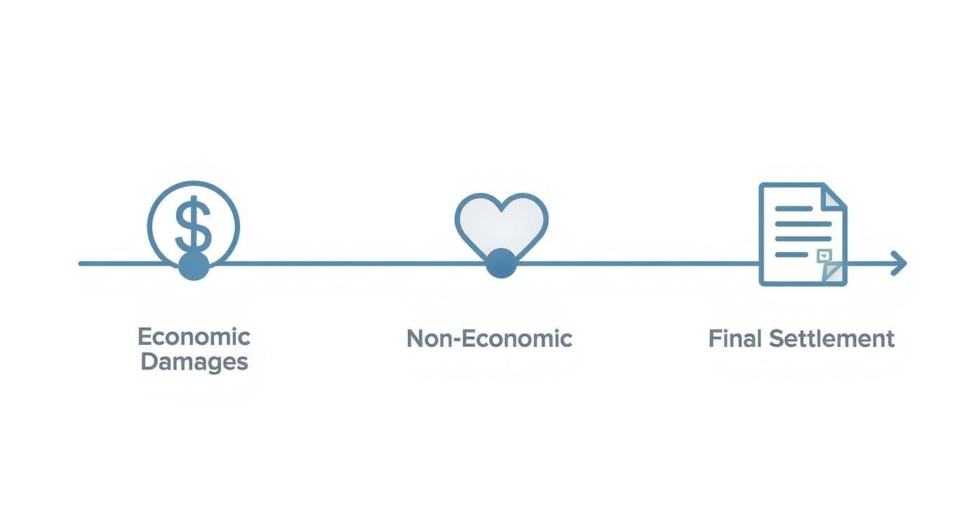 Infographic about auto accident settlement