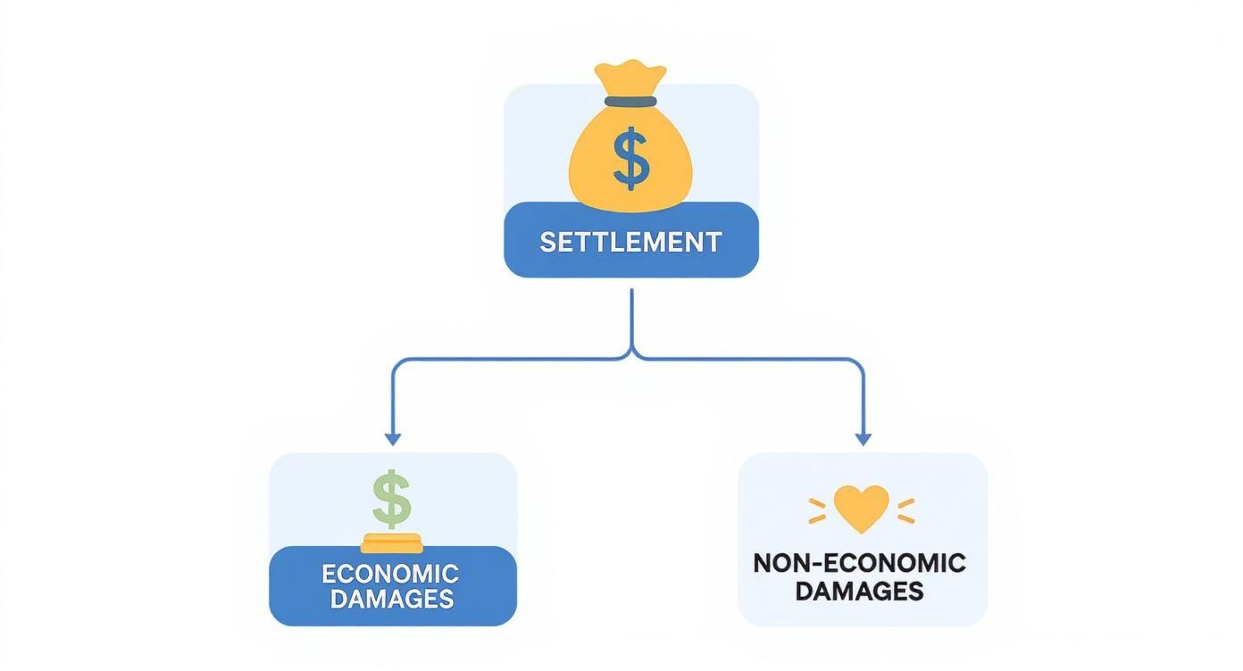 Infographic about how much car accident settlement