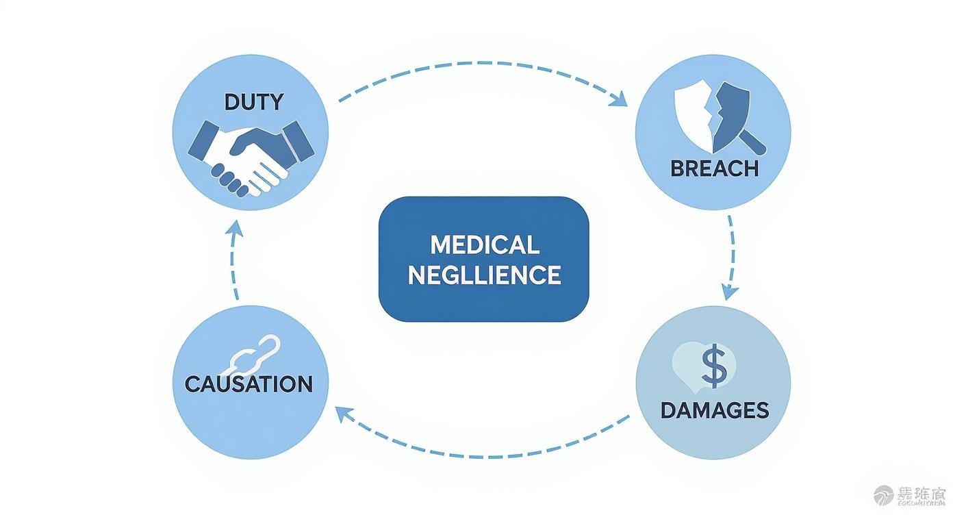 Infographic about how to prove medical negligence