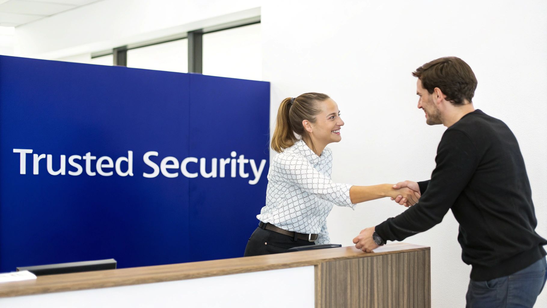 A security professional reviewing a checklist on a clipboard.