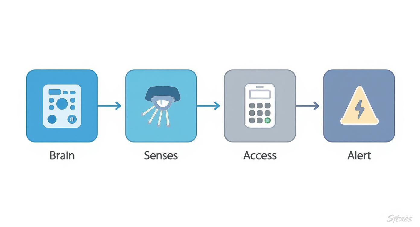 Infographic about commercial alarm systems