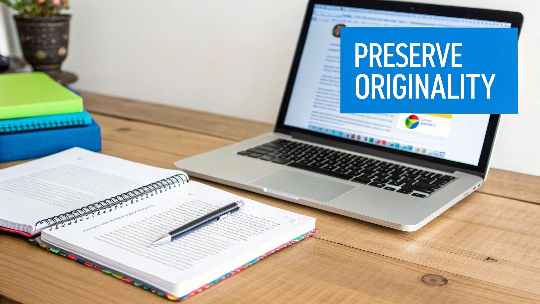 A person typing on a laptop with the Google Docs interface visible, emphasizing the writing process.