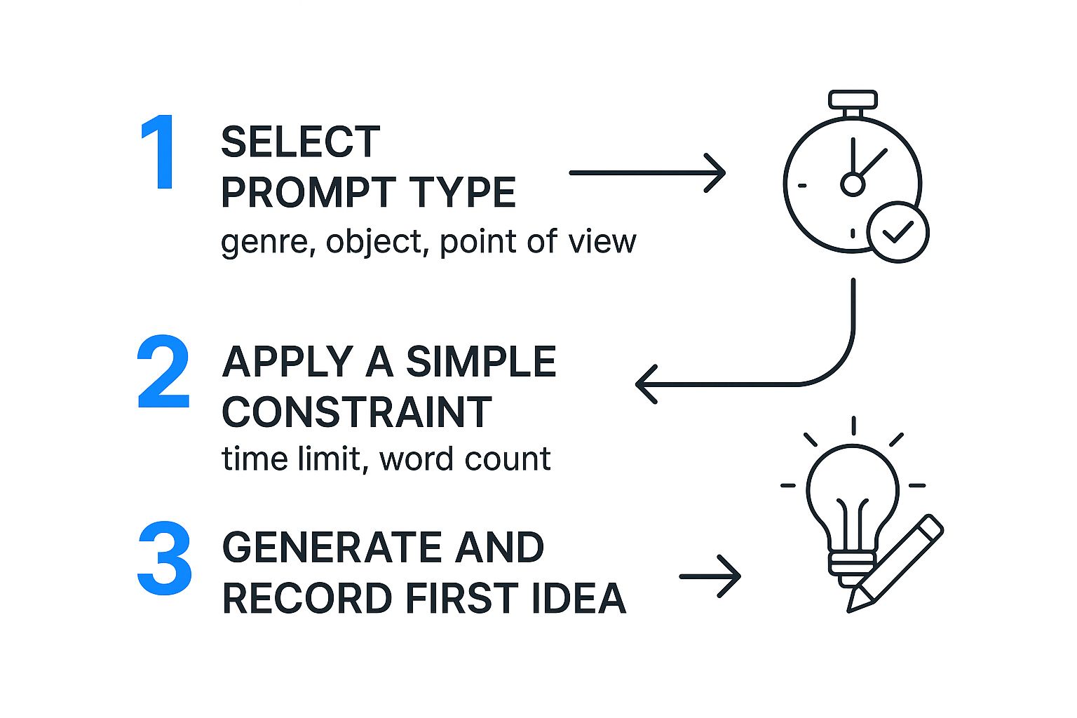 Infographic about how to come up with story ideas