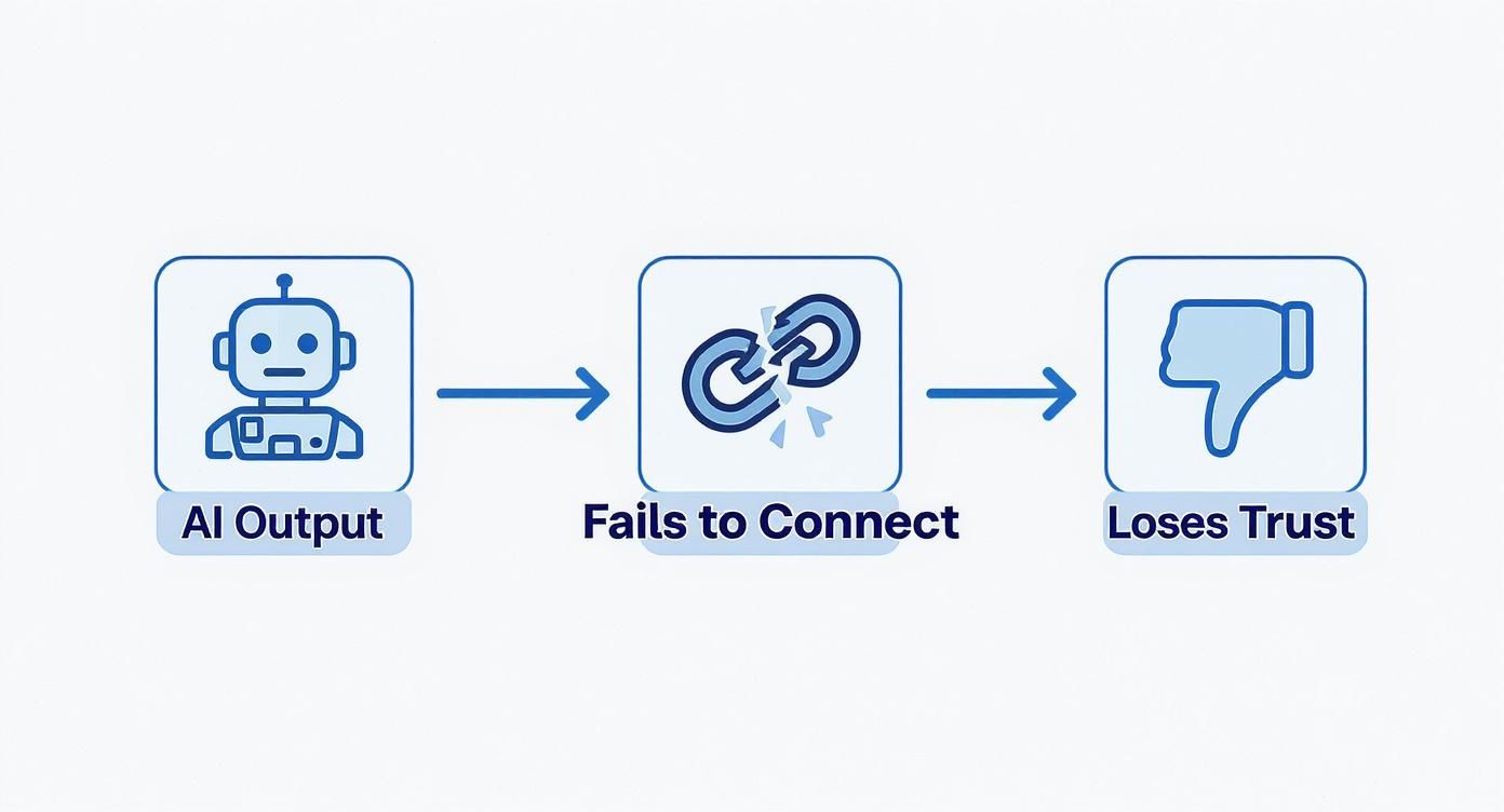 Infographic about how to humanize ai content