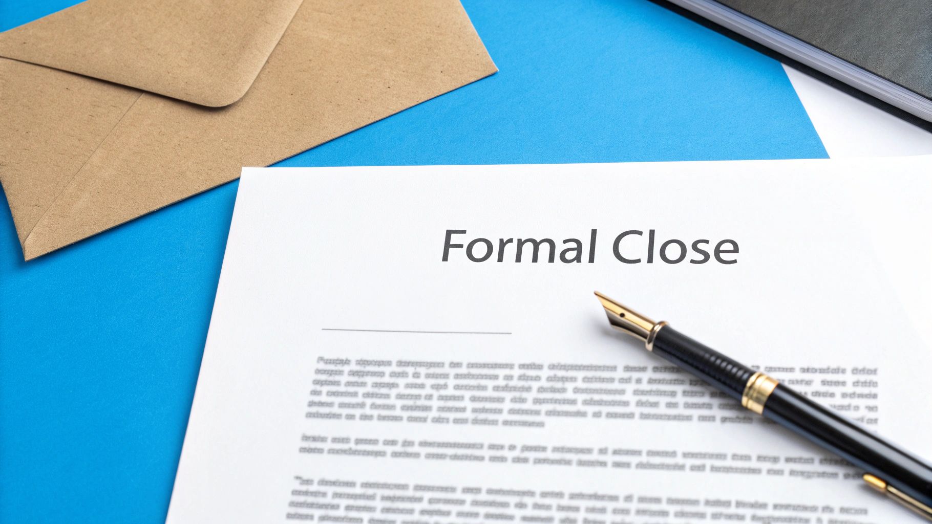 Professional/Formal Close