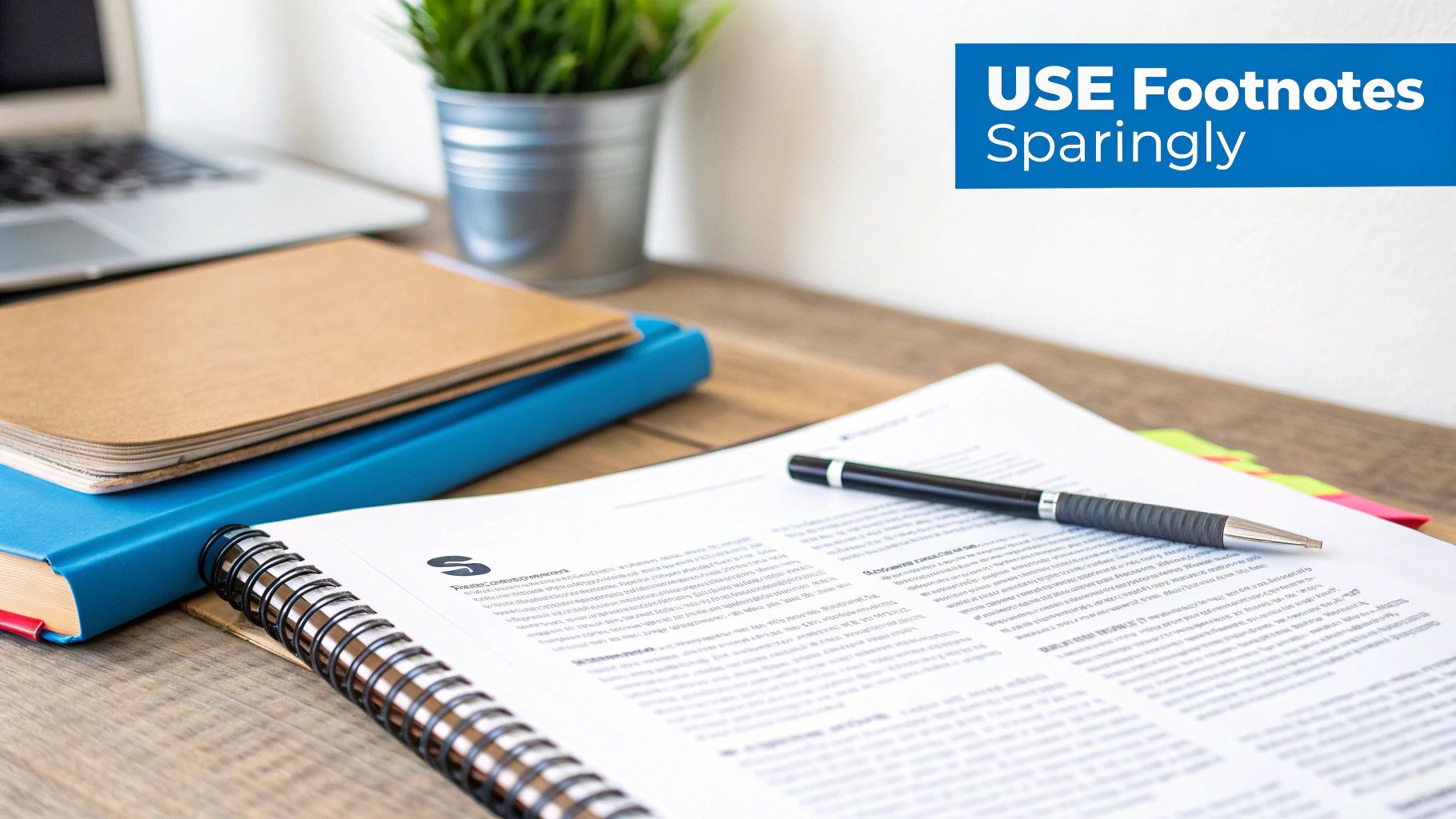 A person writing in a notebook, symbolizing the careful process of academic writing and citation.