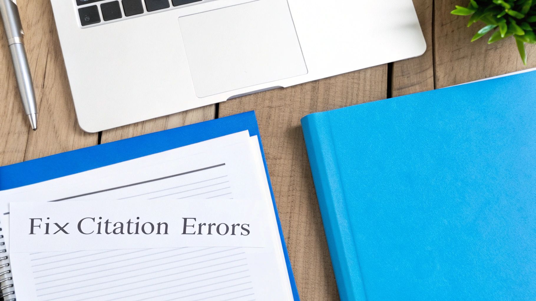 A pair of glasses resting on an open book, with a pen nearby.