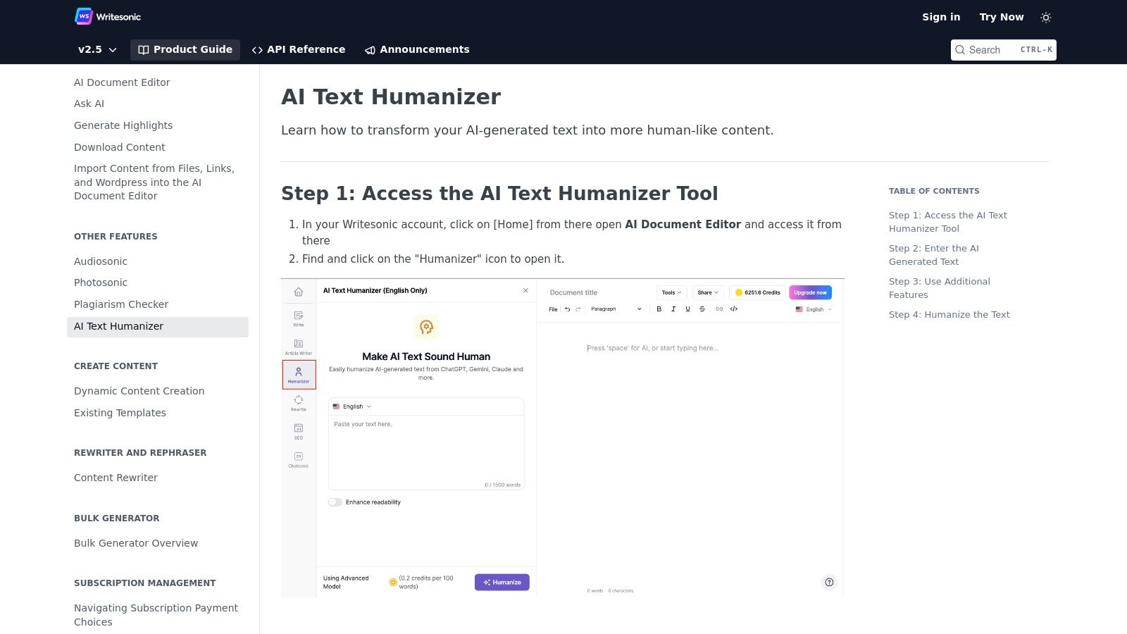 Writesonic – AI Text Humanizer