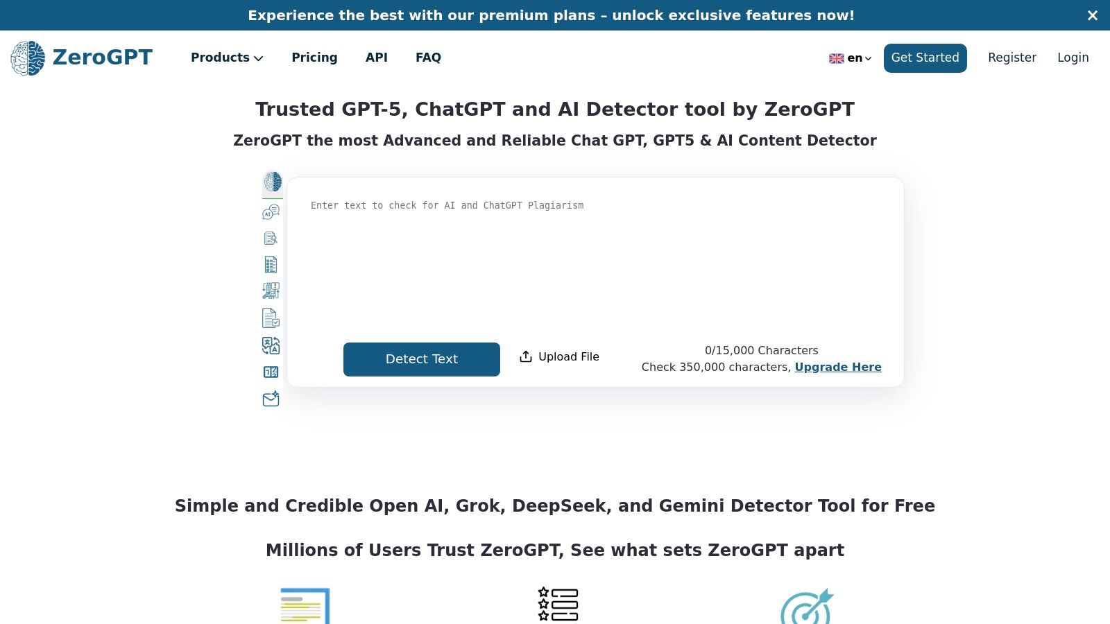 ZeroGPT interface showing AI detection results