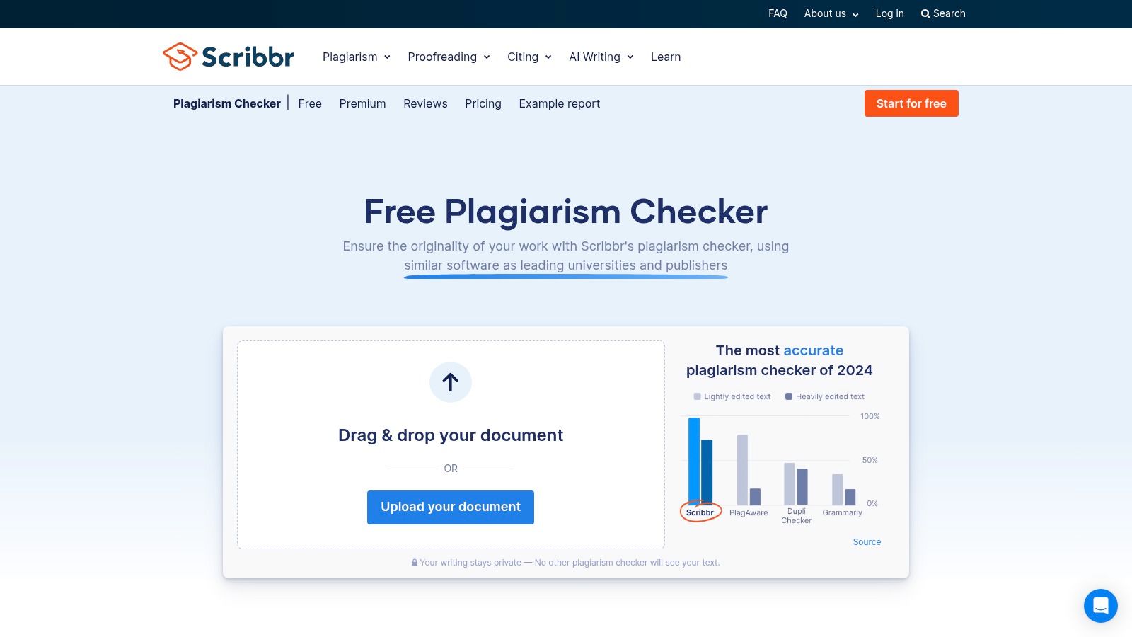 Scribbr (Turnitin-powered consumer access)